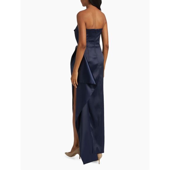 Nicholas the Label Erelyn Satin Strapless Gown Size 0 $595 - Picture 4 of 12